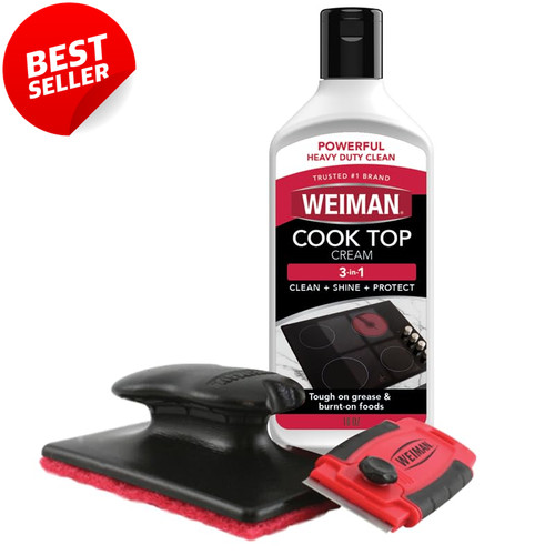 Cooktop stove top cleaner - cooktop, kit
